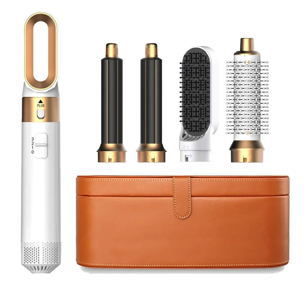 5 in 1 Hair Dryer Brush and Styler Kit Professional Hot Air Comb Curling Iron Hair Straightener for Volumizing and Styling