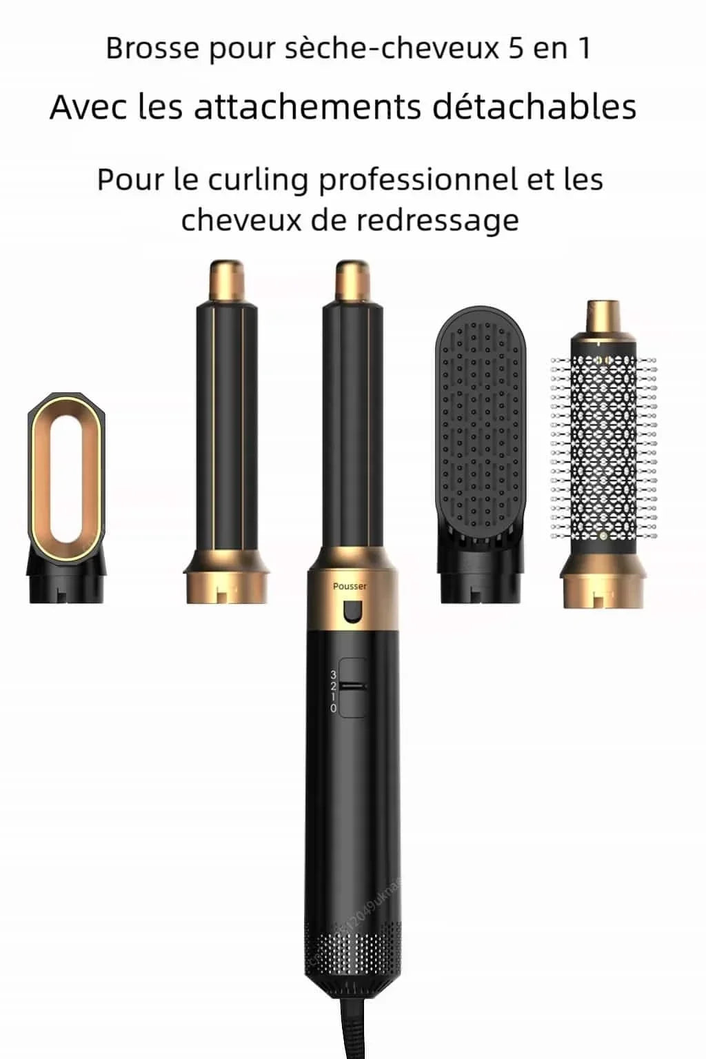 5 in 1 Hair Dryer Brush and Styler Kit Professional Hot Air Comb Curling Iron Hair Straightener for Volumizing and Styling